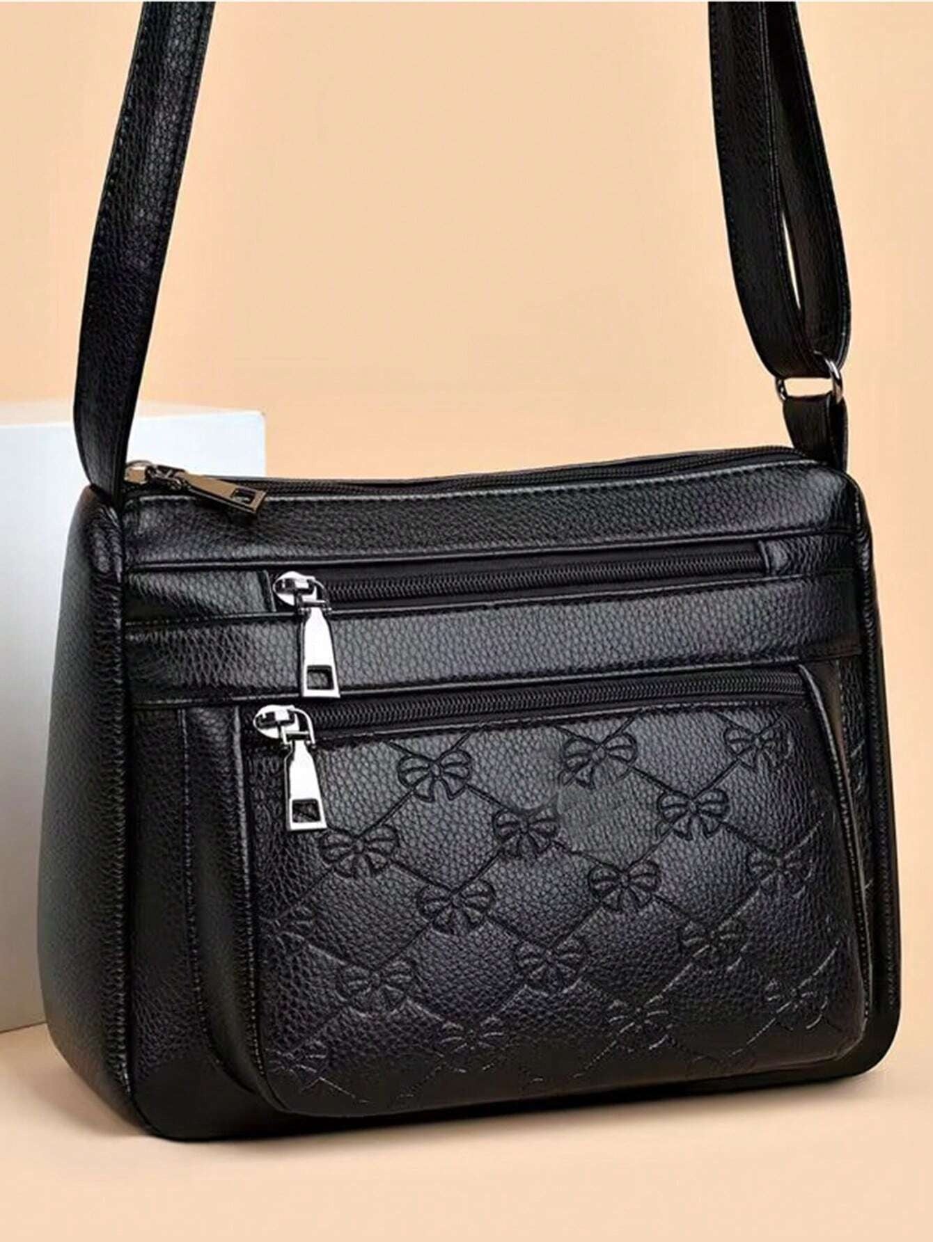 SHEIN حقيبة يد نسائية متعددة الوظائف من جلد ناعم