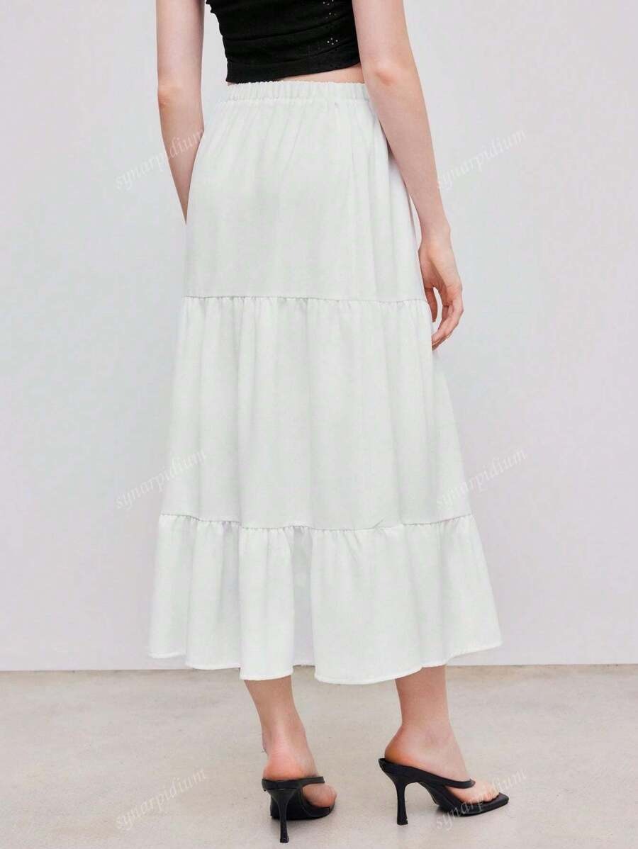 SHEIN A-Line تنورة متوسطة الطول بقصة