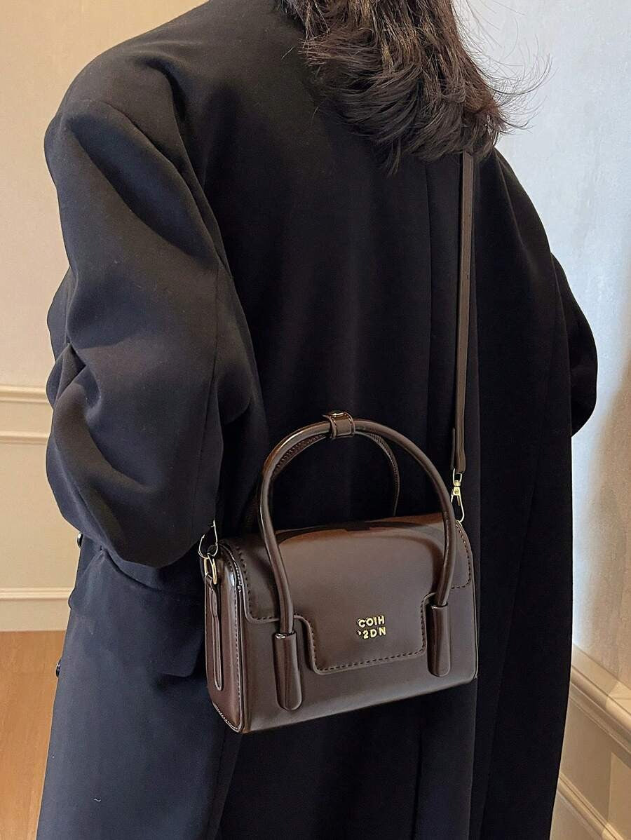 SHEIN بحقيبة يد كروس بلون قهوة بني