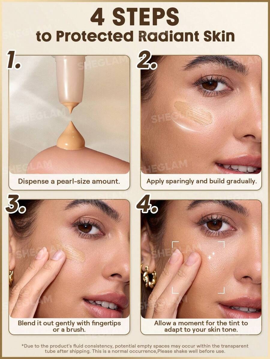 SHEGLAM Dew & Done SPF20 – Light Medium عينة ملون خفيف للبشرة