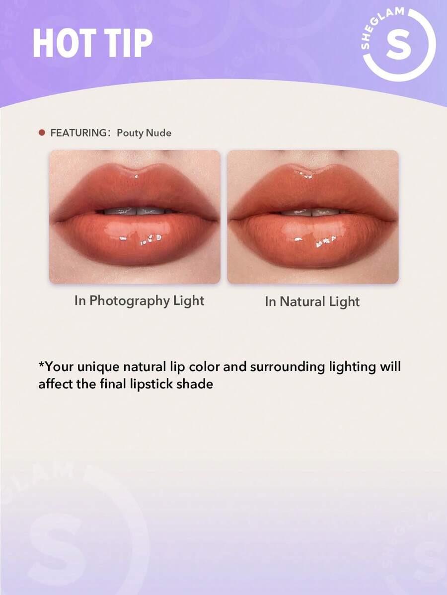 SHEGLAM  Pouty Nude مجموعة مكياج شفاه كاملة بتصميم 3 في 1