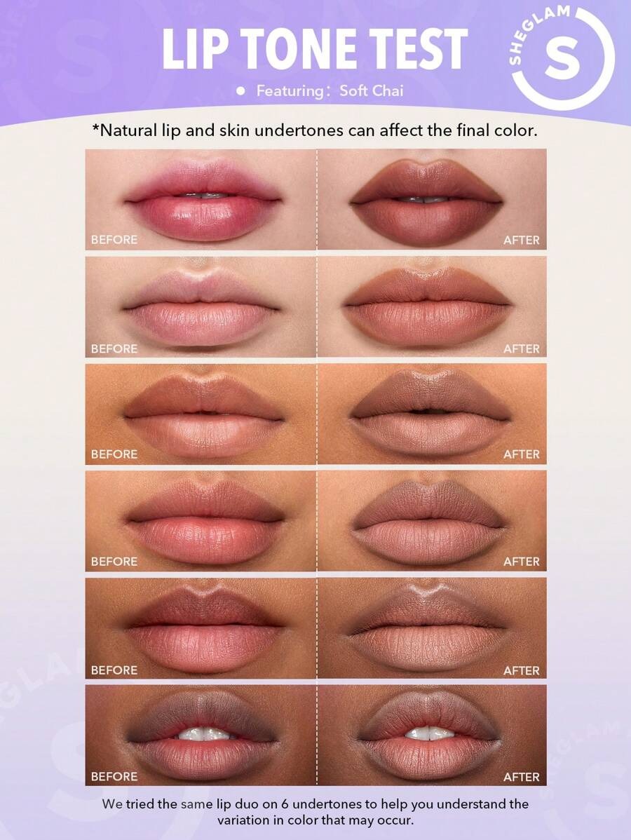 SHEGLAM Glam 101 ثنائي روج ومحدد شفاه