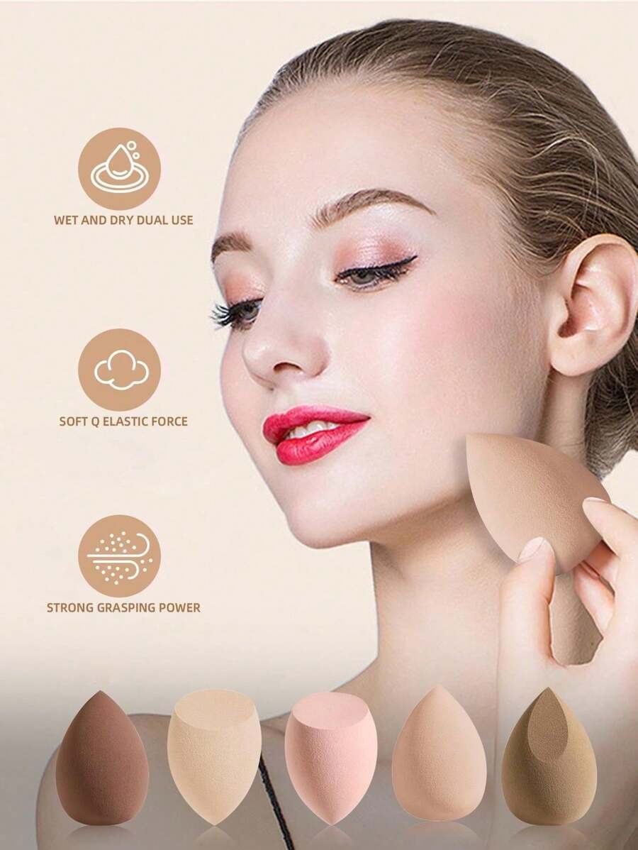 SHEIN طقم إسفنجات مكياج ناعمة بألوان متعددة