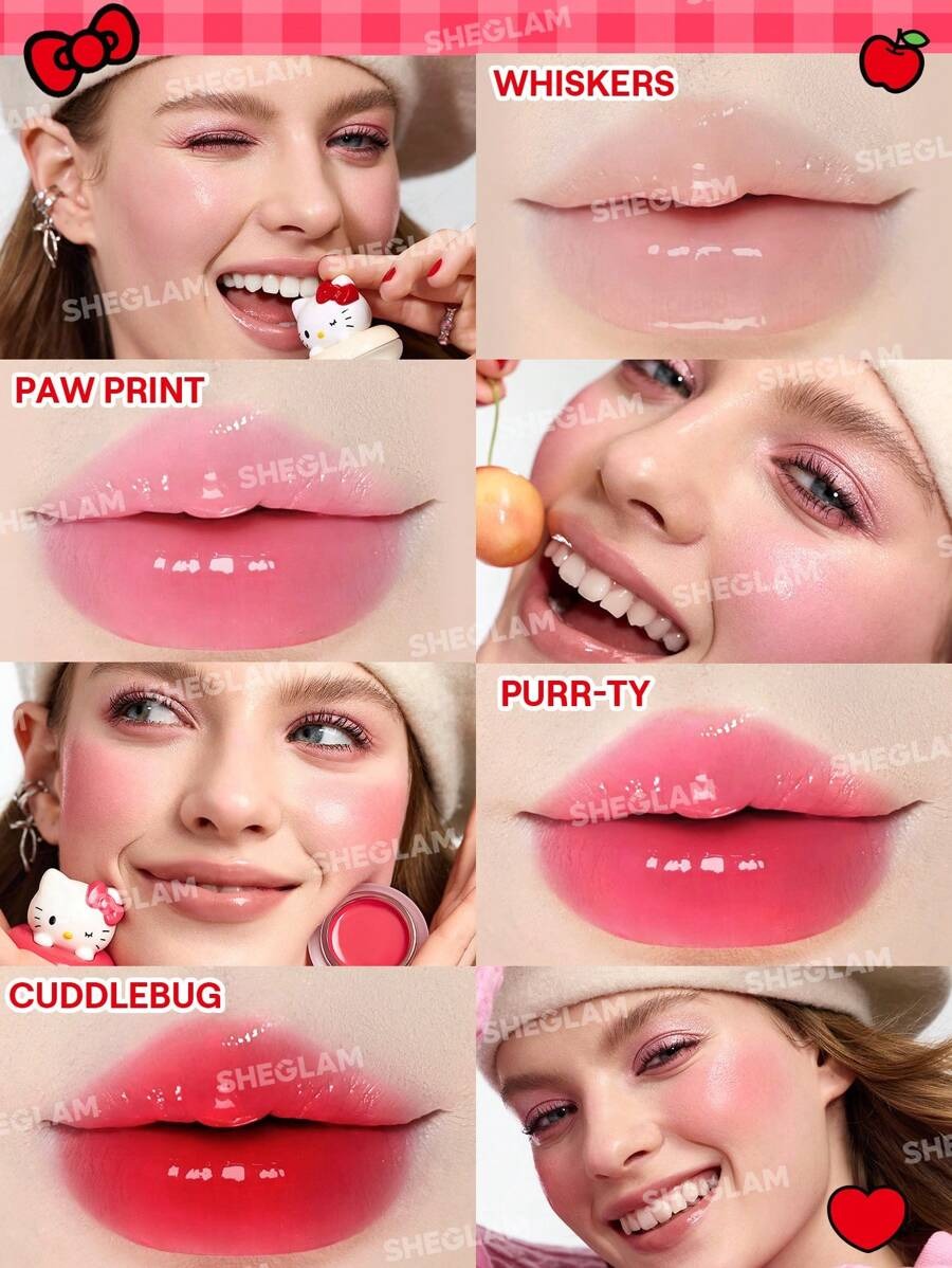 SHEGLAM Hello Kitty  كريم أحمر خدود و للشفايف
