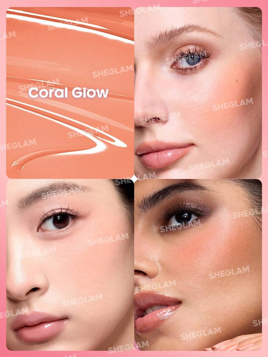 SHEGLAM Color Bloom Coral Glow أحمر خدود سائل