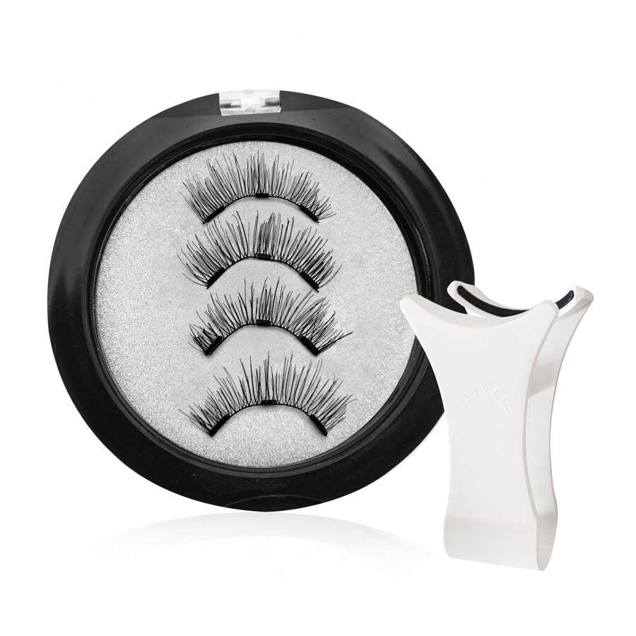 SHEIN Waloshow طقم رموش مغناطيسية طبيعية بدون غراء