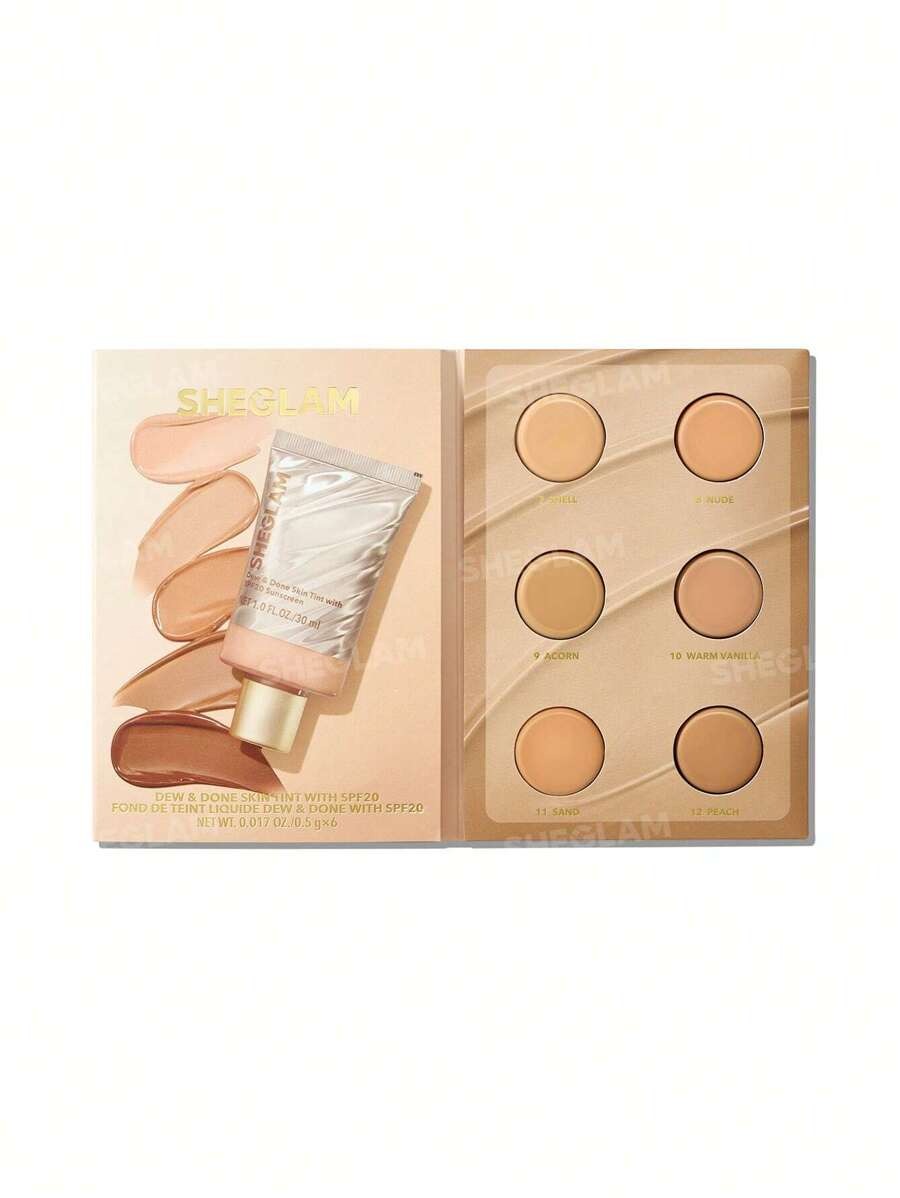 SHEGLAM Dew & Done SPF20 – Light Medium عينة ملون خفيف للبشرة