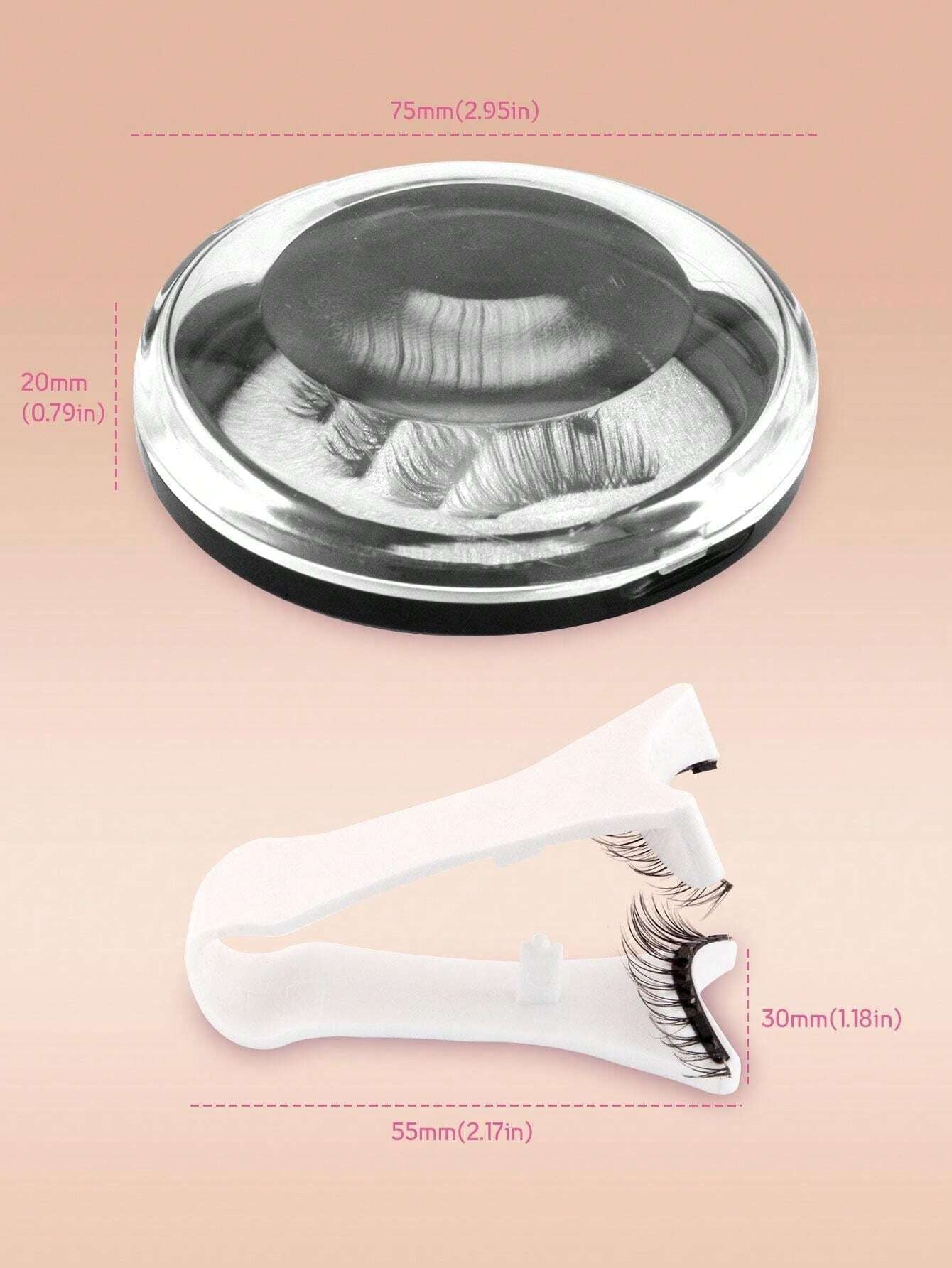 SHEIN طقم 4 قطع آيلاينر ورموش مغناطيسية طبيعية