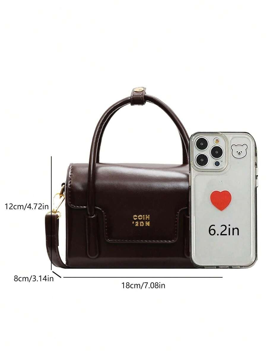 SHEIN بحقيبة يد كروس بلون قهوة بني