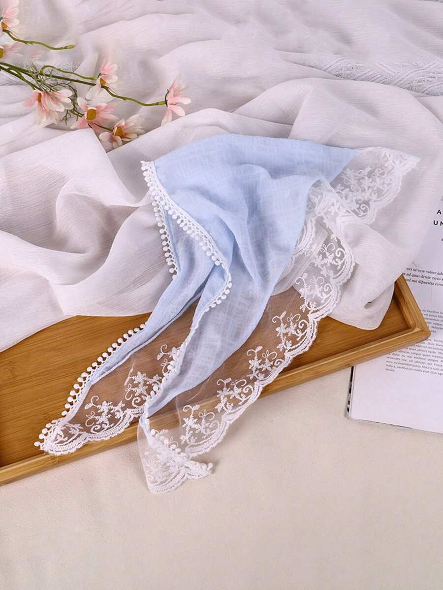 SHEIN وشاح رأس دانتيل فرنسي أنيق