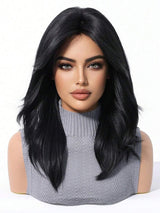 SHEIN باروكة سوداء طويلة مجعدة 18 بوصة مقاومة للحرارة