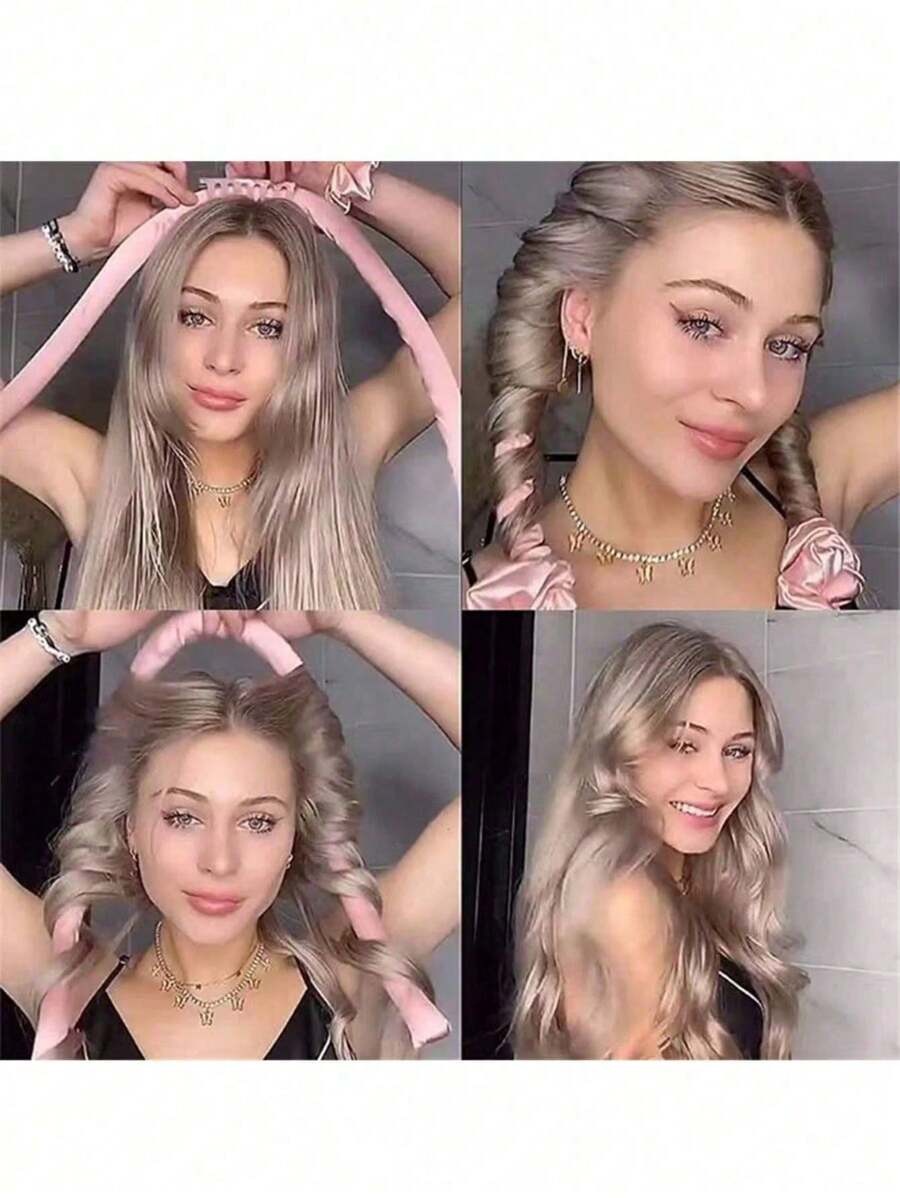 SHEIN شريط ستان تجعيد شعر بدون حرارة
