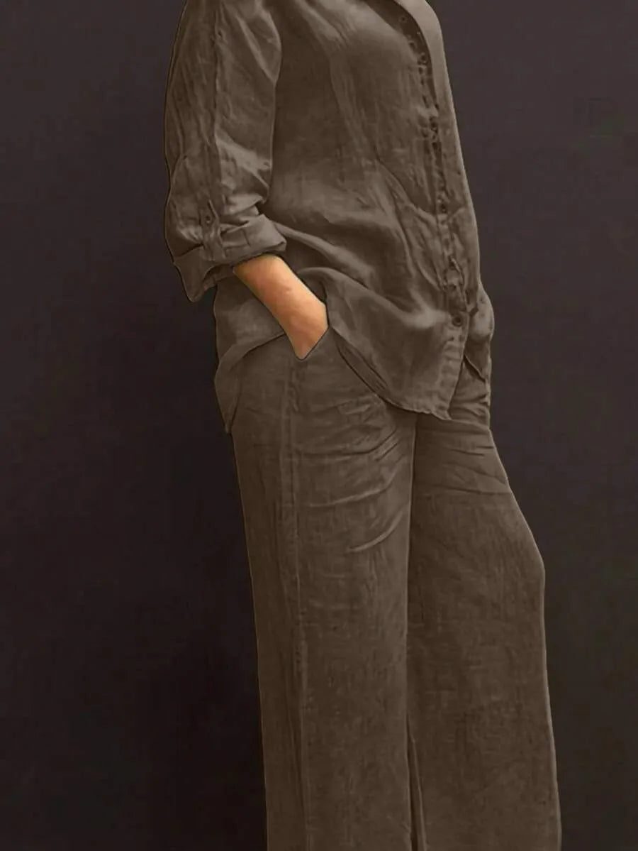 SHEIN طقم نسائي كاجوال أنيق من قطعتين