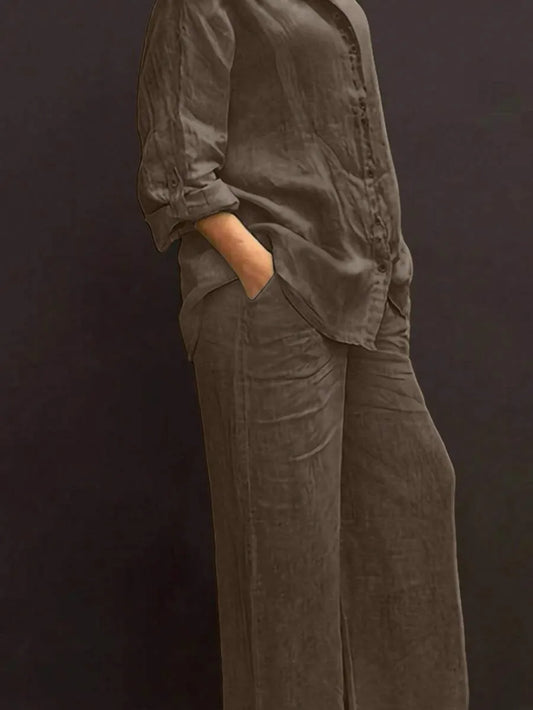 SHEIN طقم نسائي كاجوال أنيق من قطعتين