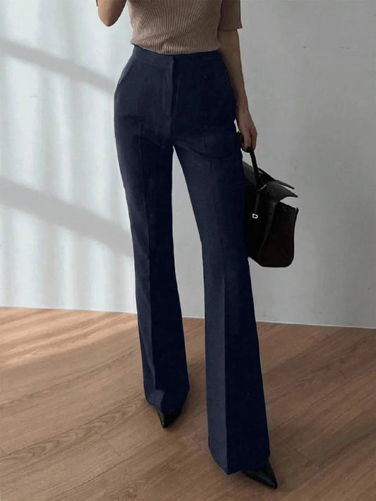 SHEIN DAZY بنطال نسائي ضيق بساق واسعة