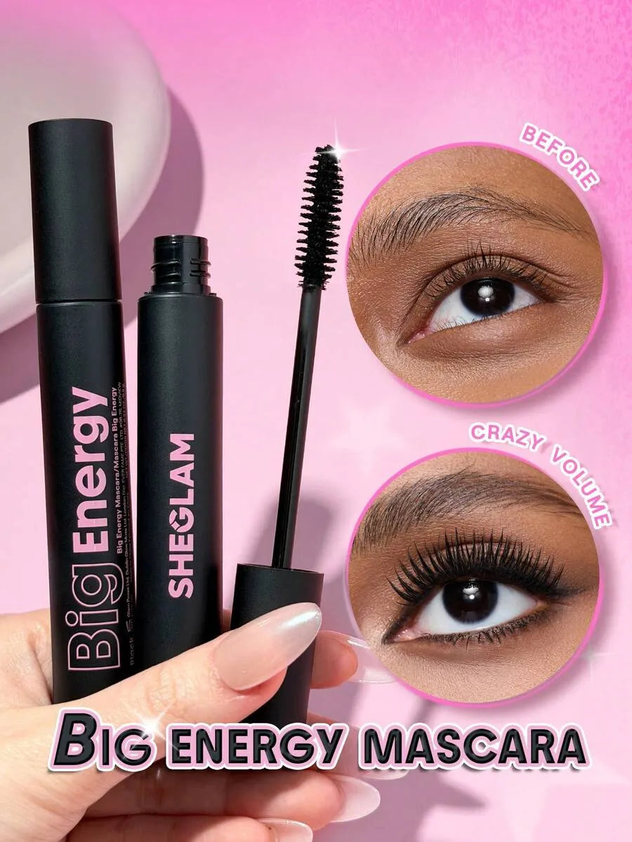 SHEIN SHEGLAM Big Energy ماسكارا لإطالة وتكثيف الرموش بلون أسود