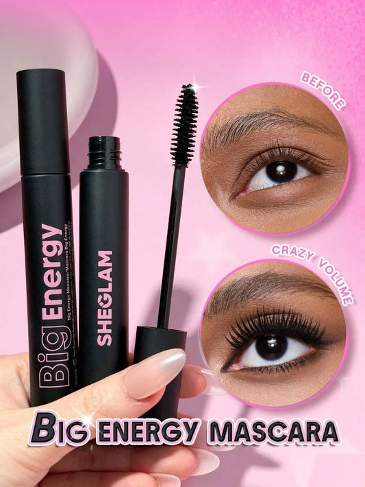SHEIN SHEGLAM Big Energy ماسكارا لإطالة وتكثيف الرموش بلون أسود