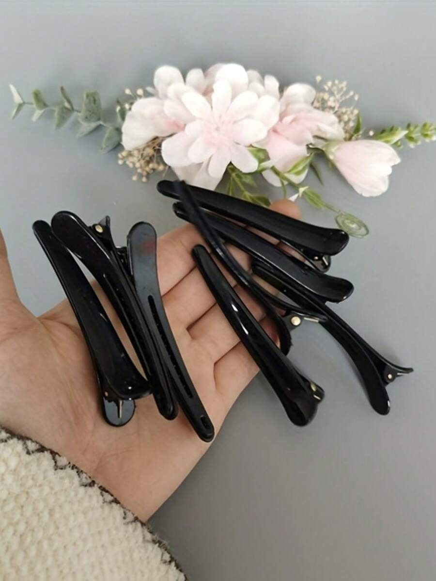 SHEIN مشابك شعر بلاستيكية سوداء
