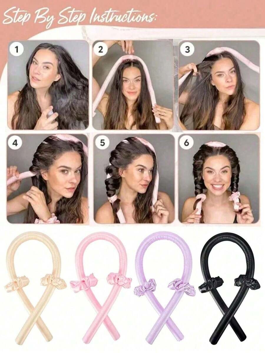 SHEIN شريط ستان تجعيد شعر بدون حرارة