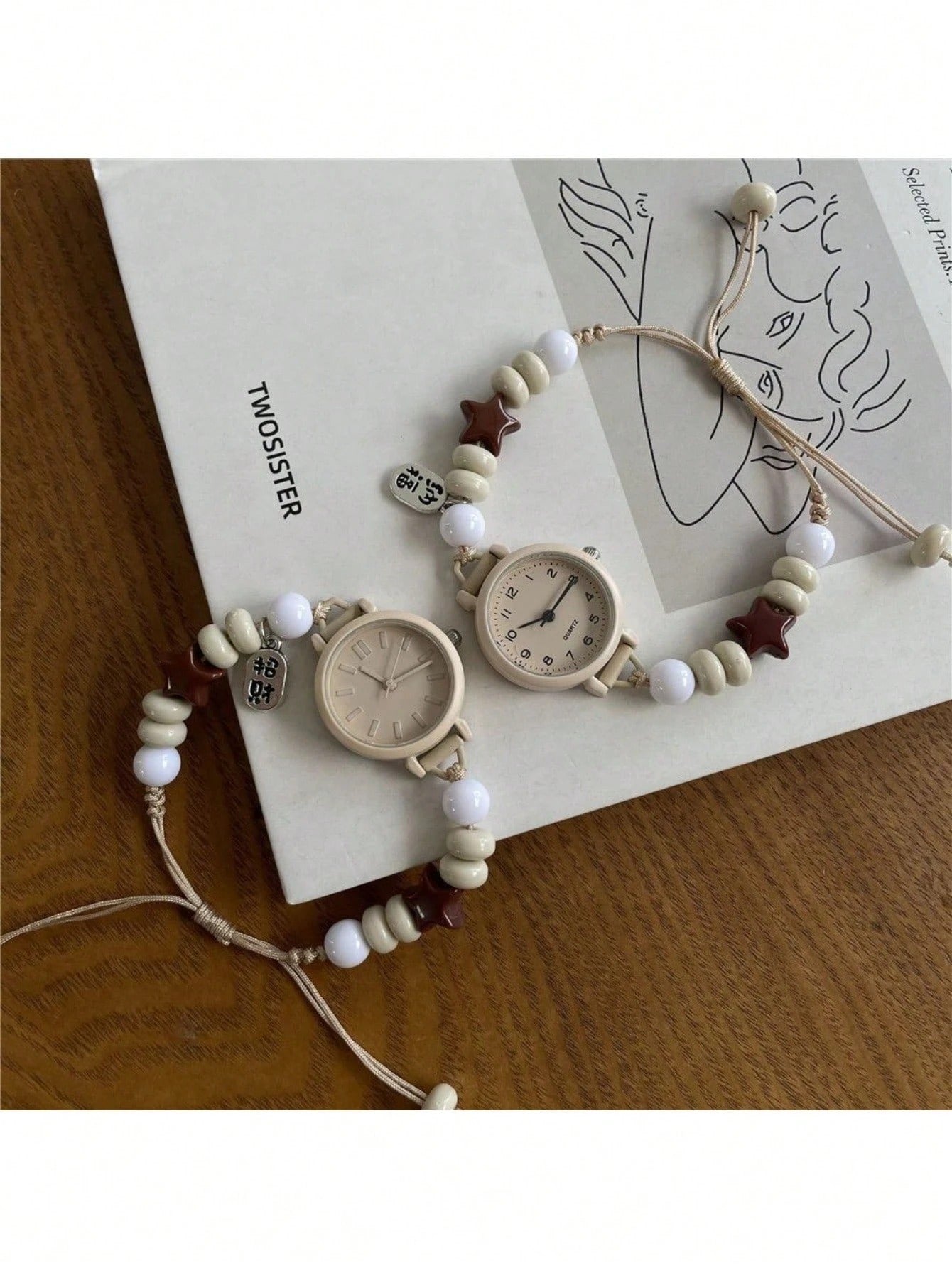 SHEIN ساعة نسائية كوارتز بسيطة بقرص صغير وسوار مخرز