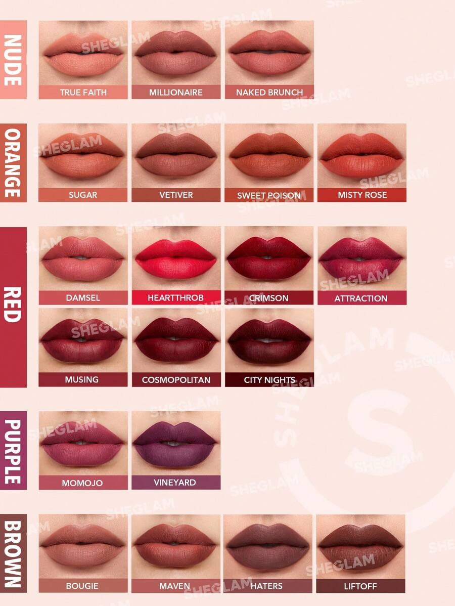 SHEGLAM Matte Allure Vineyard أحمر شفاه سائل بلون