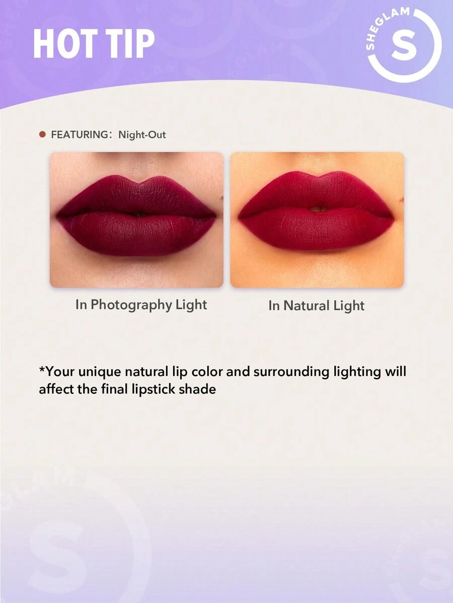 SHEGLAM Matte Allure Carnival أحمر شفاه بلون
