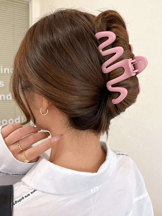SHEIN مشابك شعر بلاستيكية بنمط موجي
