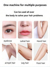 SHEIN ماكينة حلاقة محمولة بالبطارية لتشذيب الحواجب وإزالة الشعر