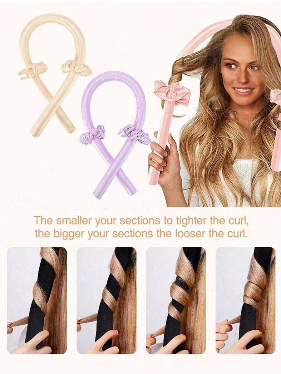 SHEIN شريط ستان تجعيد شعر بدون حرارة