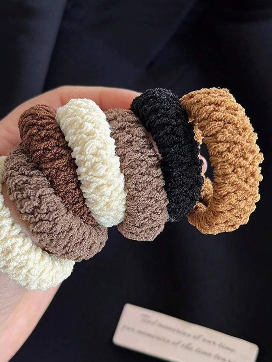 SHEIN  أربطة شعر مطاطية سميكة ومرنة