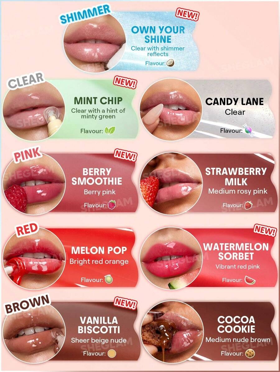 SHEGLAM Crystal Glaze Berry Smoothie مرطب شفايف بلون