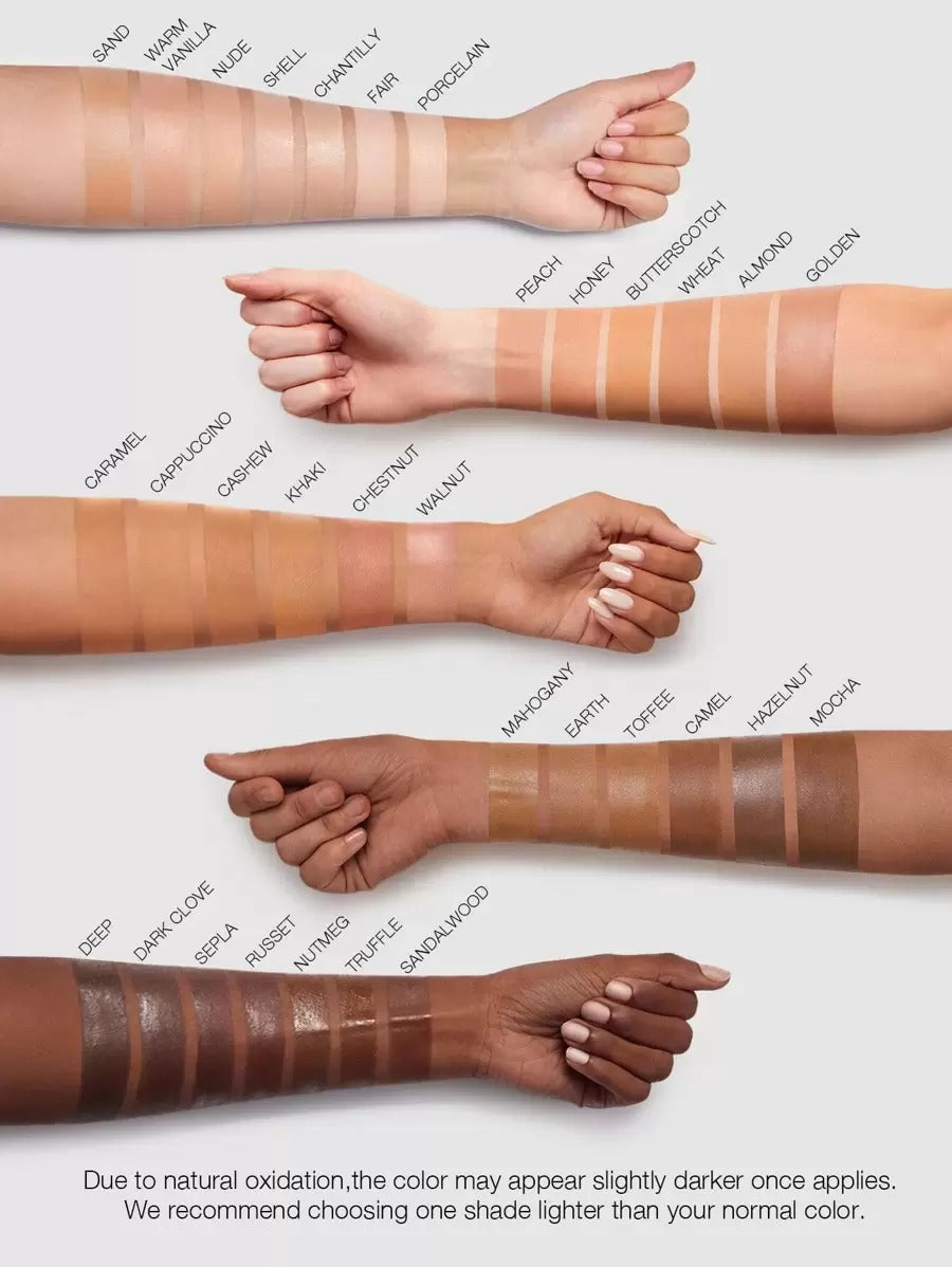 SHEGLAM Flawless Dewy Skinfinite Mahogany عينة كريم أساس