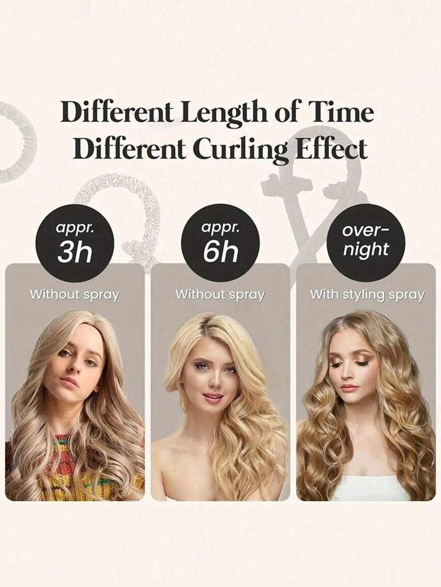 SHEIN شريط ستان تجعيد شعر بدون حرارة