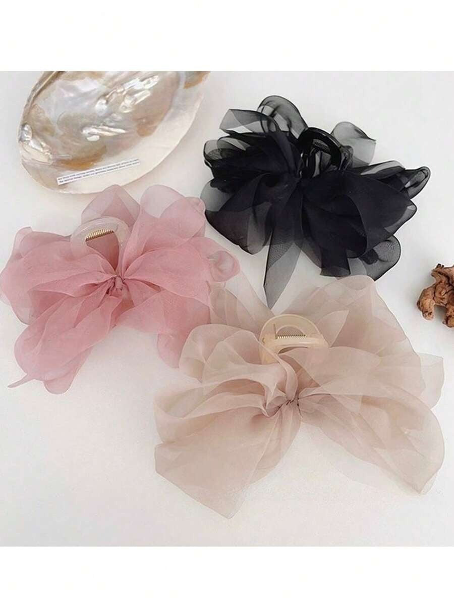 SHEIN مشبك شعر فراشة من الشيفون