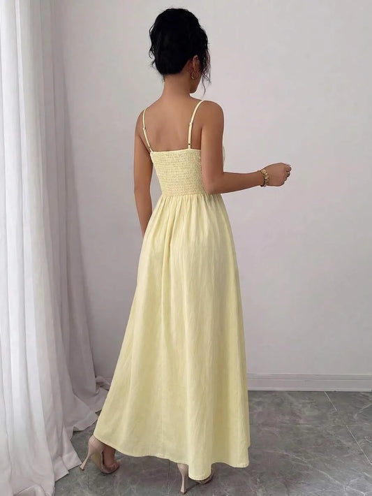 SHEIN Selianne فستان صيفي طويل أنيق منسوج للنساء