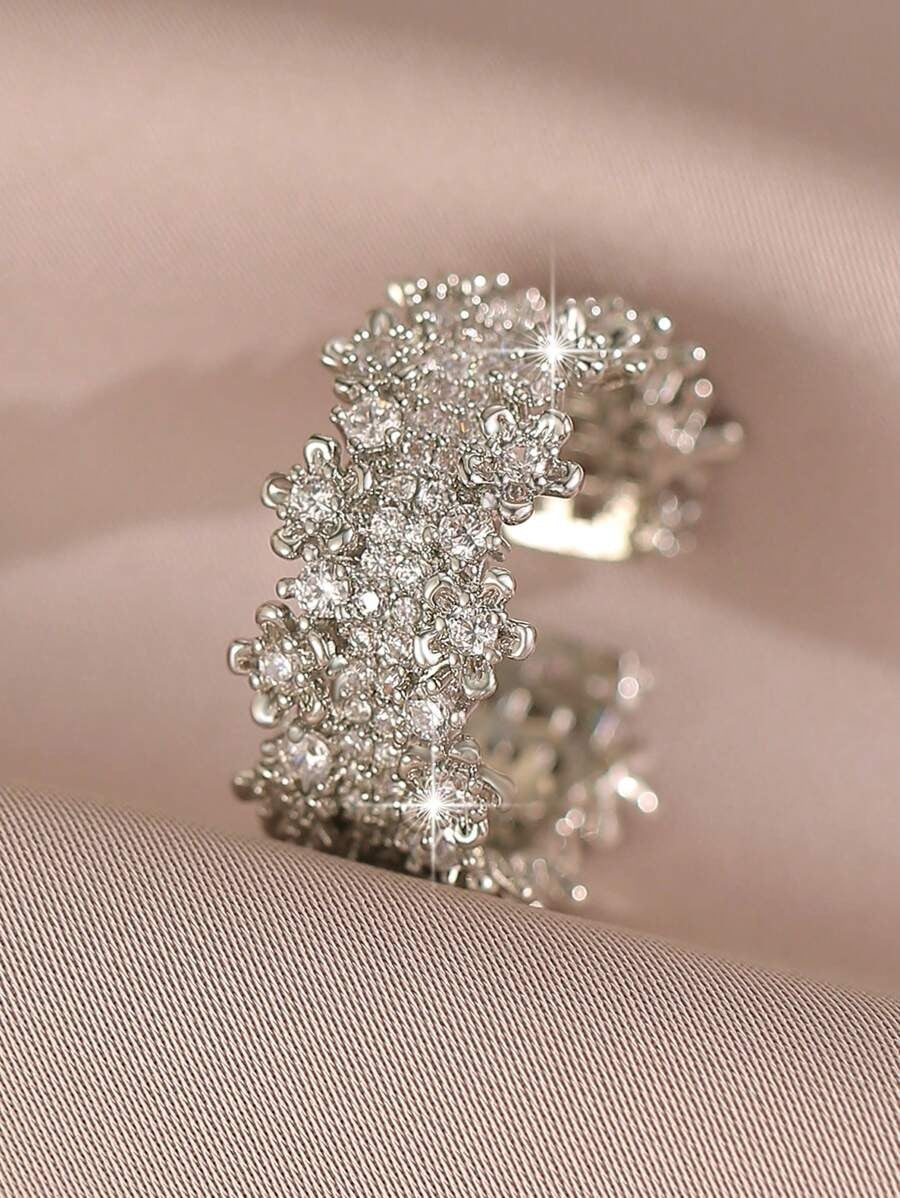 SHEIN jealous young خاتم زركونيا متعدد الطبقات