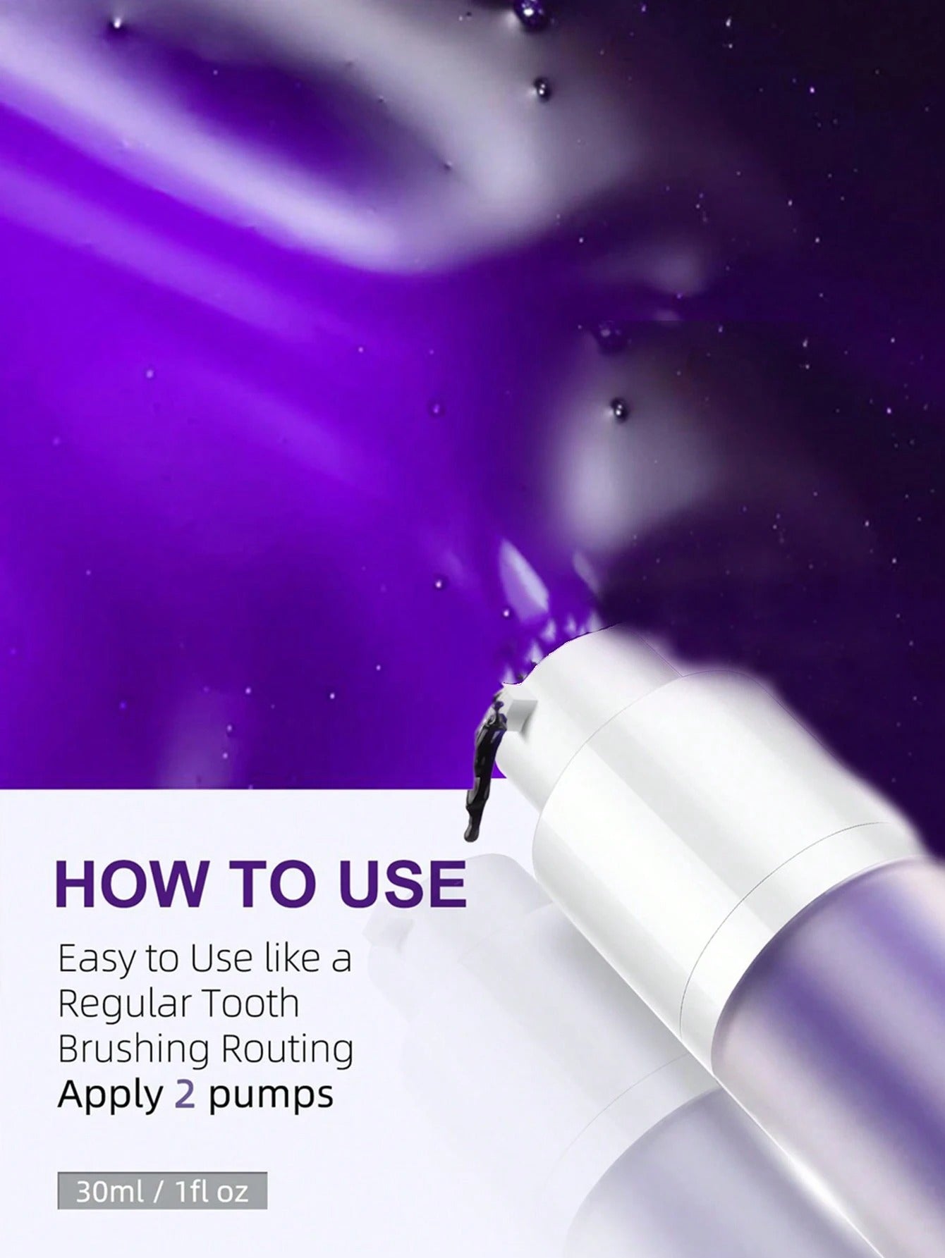 Vaclav معجون أسنان بنفسجي لتبييض وتلميع الأسنان