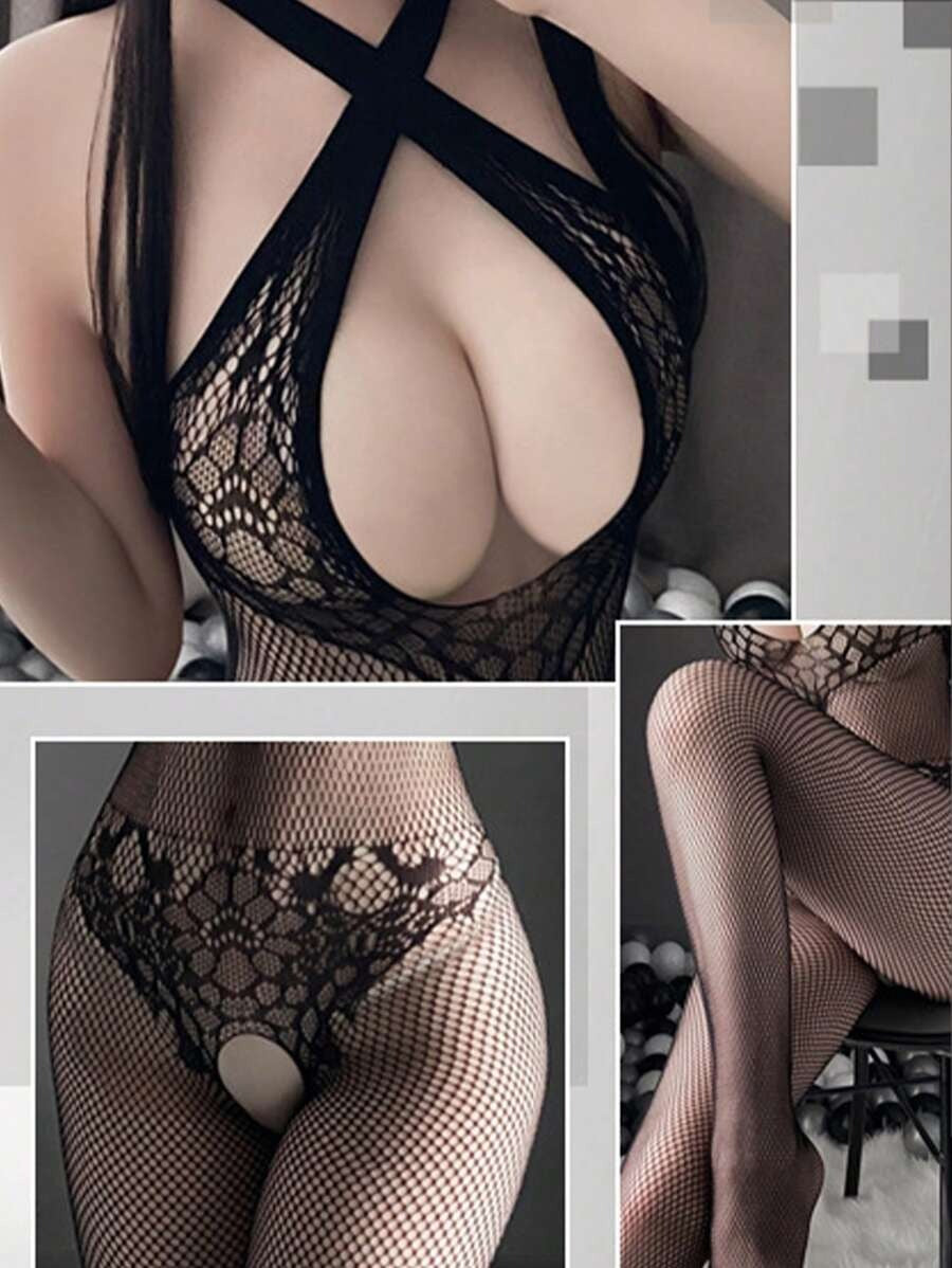 SHEIN قطعة داخلية جذابة بتصميم أسود ناعم