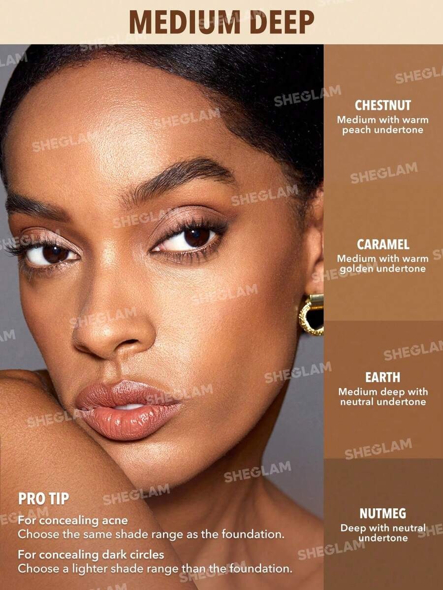 SHEGLAM  Perfect Skin High Coverage Chestnut كونسيلر سائل