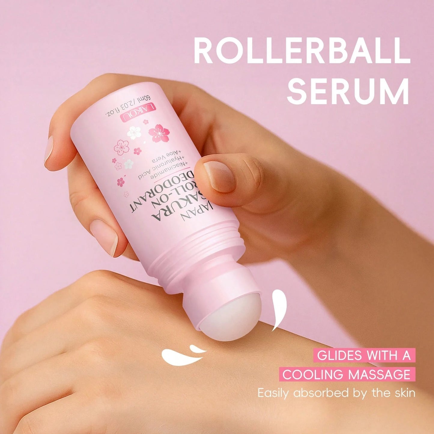 LAIKOU مزيل عرق رول من عطر الكرز الياباني سكورا