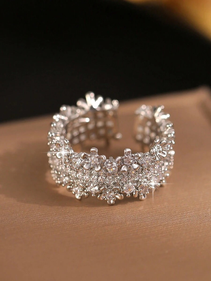 SHEIN jealous young خاتم زركونيا متعدد الطبقات