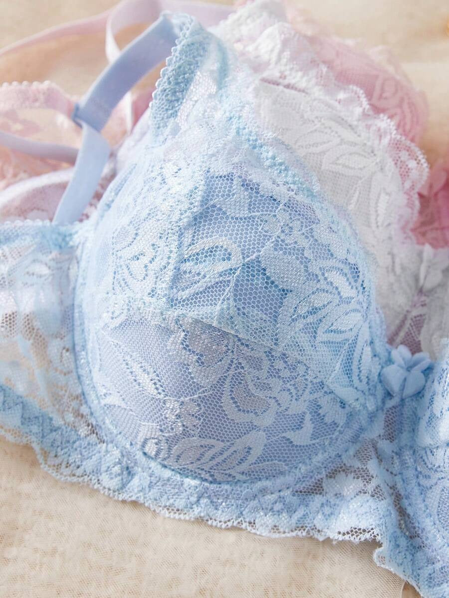 SHEIN طقم 3 قطع  حمالة صدر دانتيل