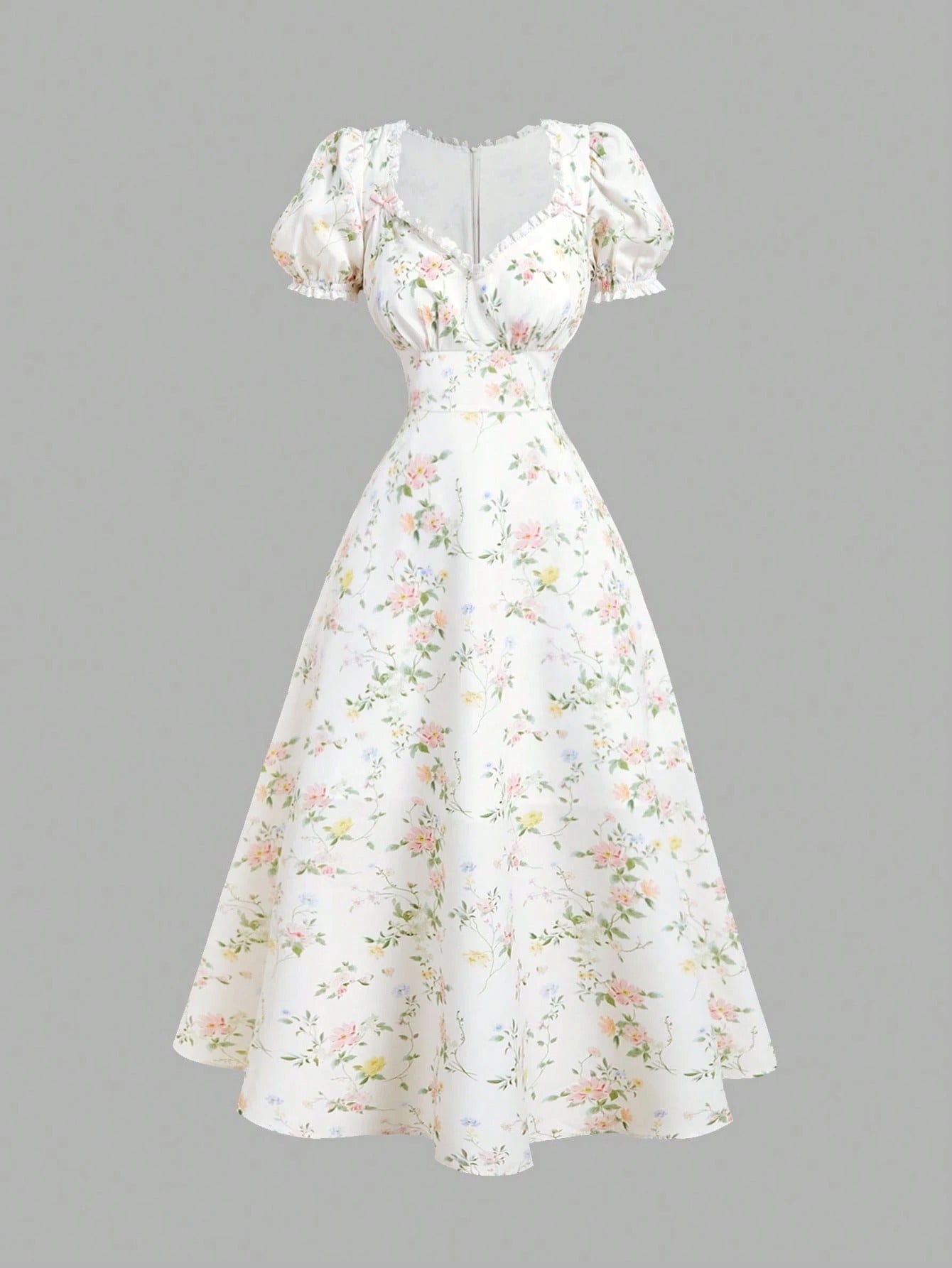 SHEIN MOD فستان متوسط الطول بأكمام منتفخة