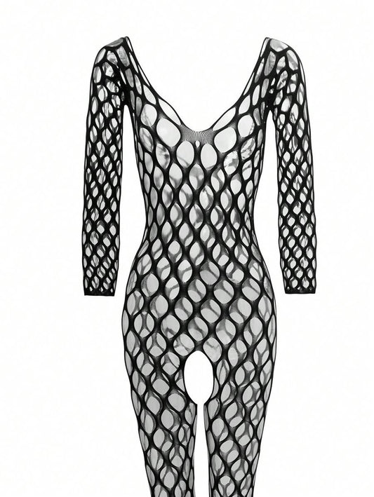 SHEIN بوديسوت شفاف جذاب للنساء لون أسود