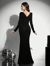 SHEIN فستان سهرة أنيق بلون أسود
