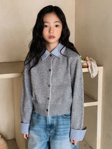 SHEIN كارديجان مخطط للفتيات المراهقات تصميم بسيط وعصري