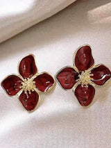 SHEIN زوج أقراط الفراشة الزهرية