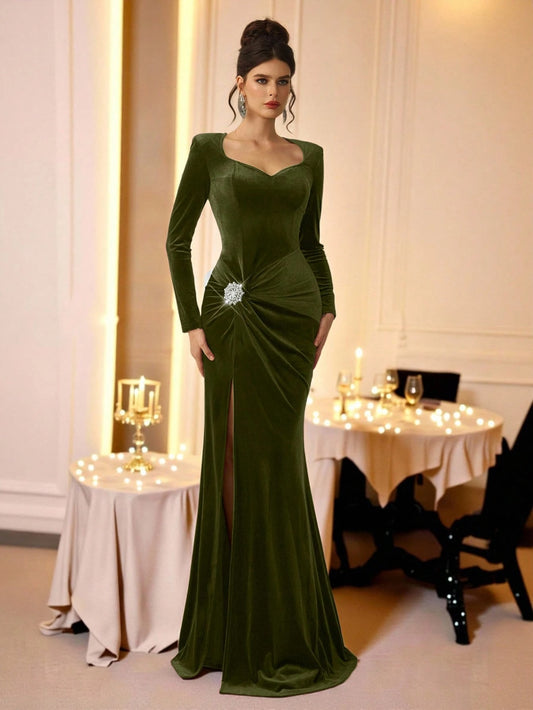 SHEIN Coutiva فستان سهرة رسمي مزخرف