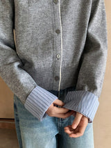 SHEIN كارديجان مخطط للفتيات المراهقات تصميم بسيط وعصري
