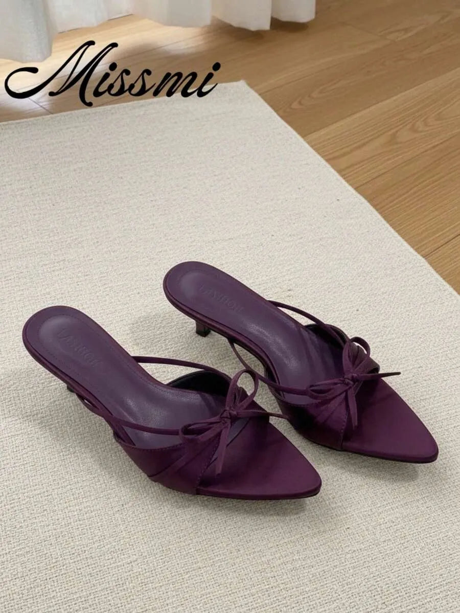 SHEIN صندل نسائي فرنسي بكعب رفيع أنيق للصيف